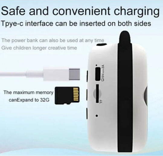 Thd KX-03 Children's Camera 12MP with Thermal Printing White