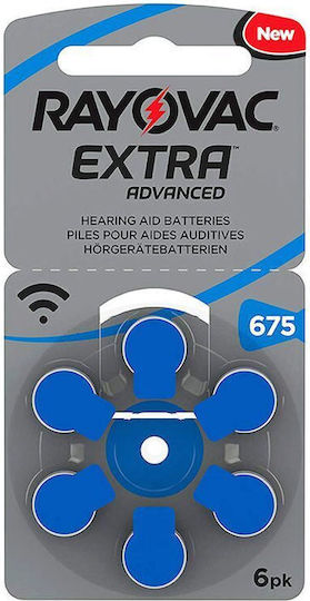 Set 6 Rayovac Zinc Air Hearing Aid Batteries Size 675