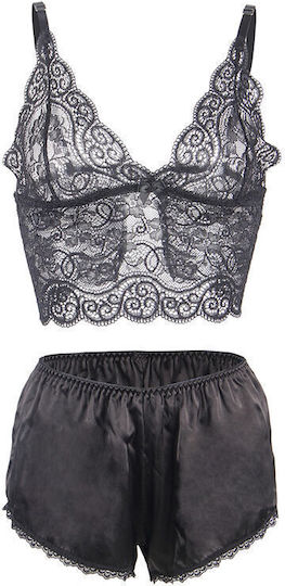 Subblime Sexy Babydoll Schwarz