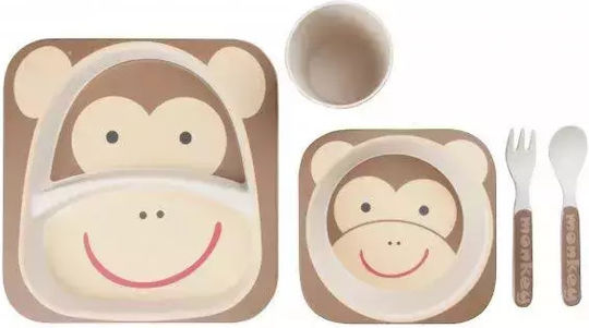 Baby Donkey Feeding Set made of Bamboo 5pcs