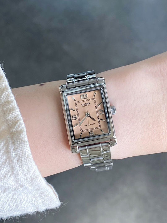 Casio Ρολόι Μπαταρίας με Μεταλλικό Μπρασελέ