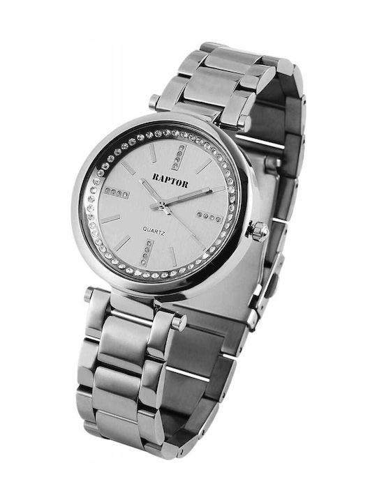 Raptor Women's Watch with Silver Metal Bracelet
