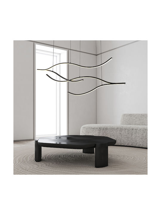 Eurolamp Waves Κρεμαστό Φωτιστικό Μαύρο 120x120x145εκ.