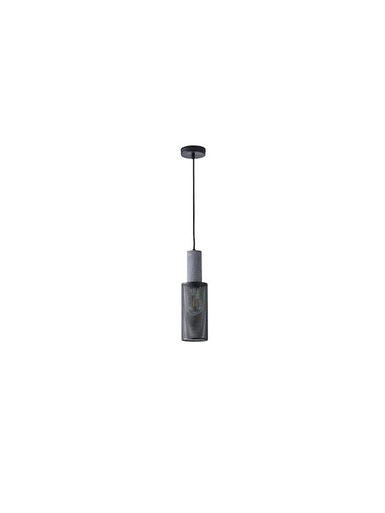 Eurolamp Pendant Light Black with Socket E27 10x10x34cm
