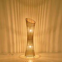 Eurolamp Floor Lamp H118xW29.5cm. with Socket for Bulb E27 Brown
