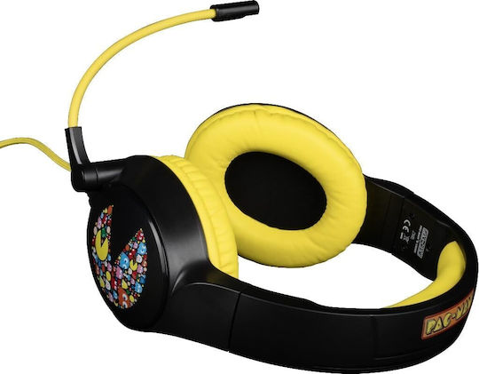 Konix Pac-Man Auf dem Ohr Multimedia-Headsets mit Mikrofon und Verbindung 3,5 mm Klinke in Schwarz Farbe