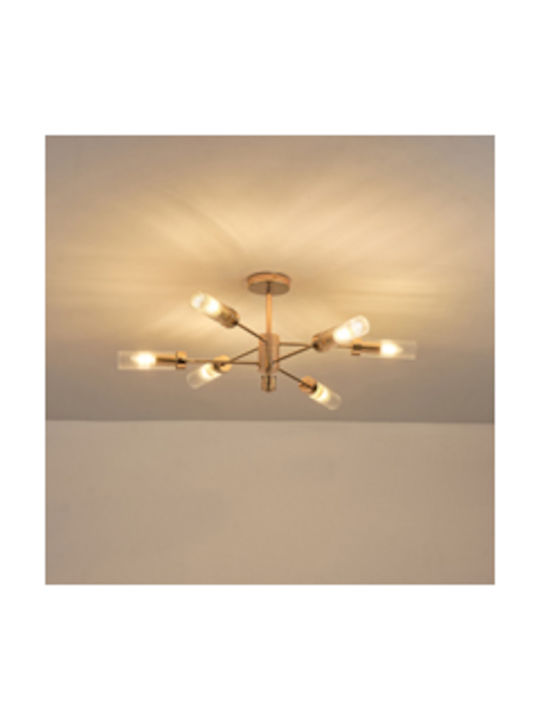 Eurolamp Viny Ceiling Mount Light Gold with Socket E14