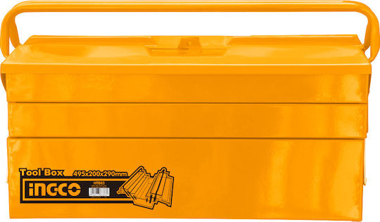 Ingco Hand Toolbox Metallic 5 Slot W49xD20xH29cm