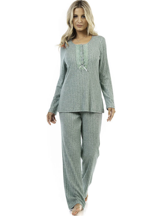 Secret Point Maternity Pajama Set & Nursing in Green color