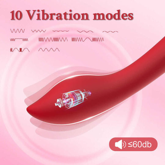 Ophelia's Dream Vibrator G-Spot 17.4cm Red