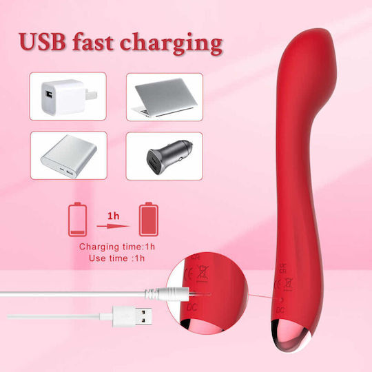 Ophelia's Dream Vibrator G-Spot 17.4cm Red