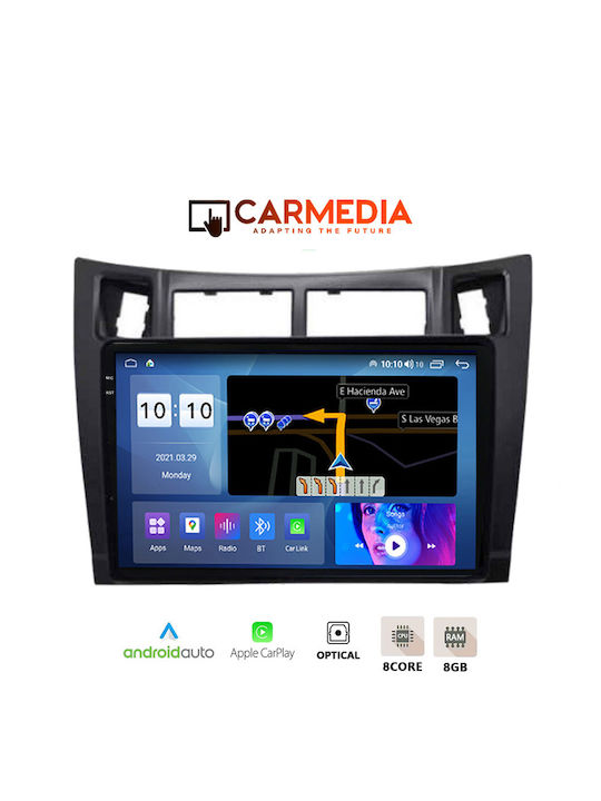 Carmedia Sistem Audio Auto pentru Toyota Yaris 2006-2011 (Bluetooth/USB/AUX/WiFi/GPS) cu Ecran Tactil 9.5"