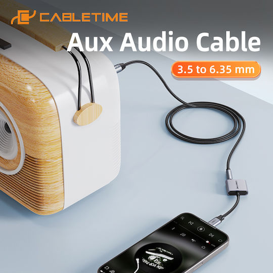 Cabletime CT-AV321-H11G Cable 6.3mm male - 3.5mm male 2m CT-AV321-H11G ct-av321-h11g