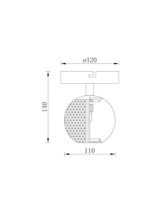 Braytron Lamp Wall with Socket G9 Gold 12cm