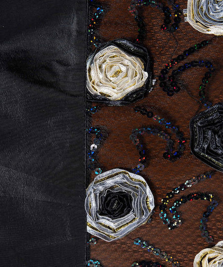 Silk Fashion Καρέ 264-1 Μαύρο 130x130εκ. Silk Fashion Καρέ 264-1 Μαύρο 130x130εκ.