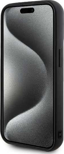 Karl Lagerfeld 3d Rubber Signature Umschlag Rückseite Silikon Schwarz (iPhone 15 Pro)