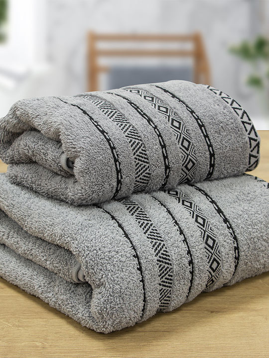 Lino Home Bath Towel Lux 70x140cm. Grey