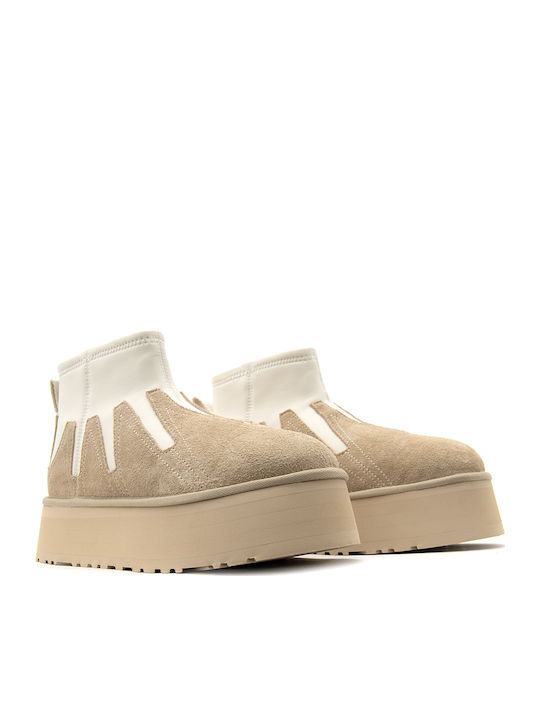 Classic Mini Dipper Suede Ghete Dama Bej