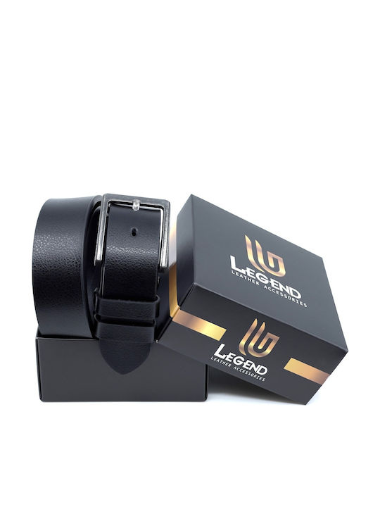 LEATHERETTE Wide Men's Belt Leather Black