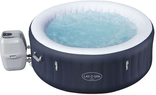 Lay-Z-Spa Miami EnergySense AirJet Runde Schwimmbecken 669l Aufblasbar mit Hydromassage 180x66cm Dunkelblau Rund