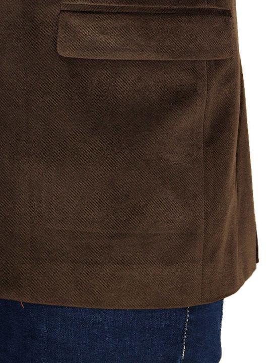 Men's Suit Jacket Slim Fit Brown