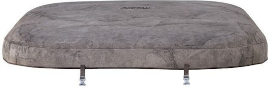 Lay-Z-Spa Rome MaxHold EnergySense UltraFit Smart AirJet Square PVC Swimming Pool 840L Inflatable with Hydromassage 180x180x66cm Brown Marble