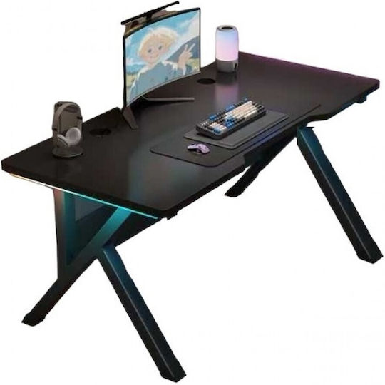 Gaming Desk with LED 120x60x76cm Black Gaming Desk with LED 120x60x76cm Black