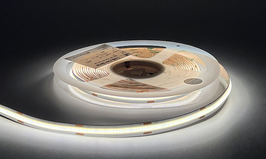 LED Strip 24V Warm White Light 5m Type COB with Power Supply