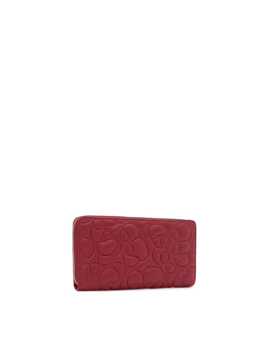 Tous Große Leder Damenbrieftasche Rot