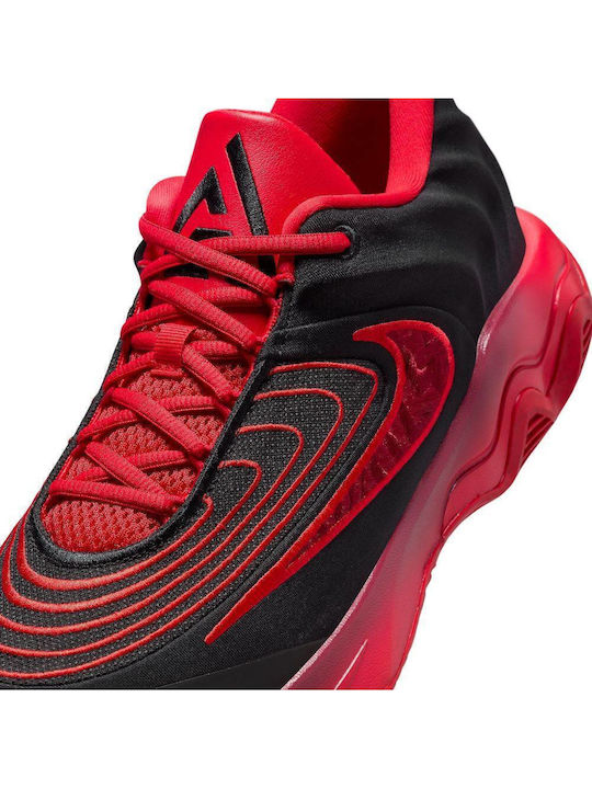 Giannis Immortality 4 Ниски Баскетболни обувки Black / University Red / Team Red