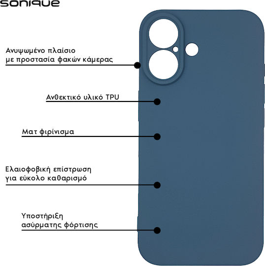 My Colors Sonique Silicone Case for Samsung Galaxy A16 4G Galaxy A16 5G Dark Blue