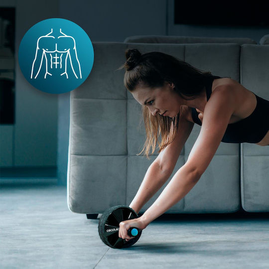 Cecotec Коремно колело Drumfit Ab Wheel с гумено покритие, неплъзгащи се дръжки + EVA постелка Cec-07124