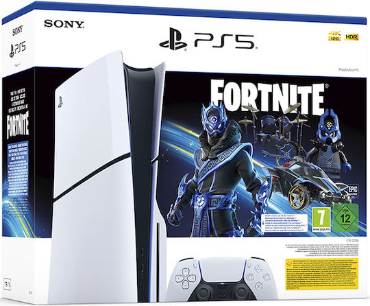Sony PlayStation 5 Slim 1TB Fortnite Cobalt Star (Official Bundle) & Astrobot + Gran Turismo 7