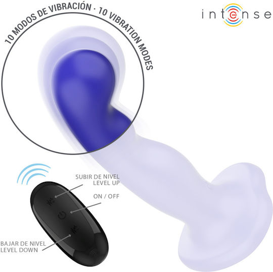 Intense Shorty Vibrator G-Punkt mit Fernbedienung 16cm Blau