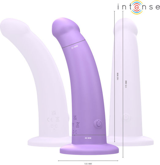 Intense Eddie Realistic Vibrator with Remote Control 17.5cm Purple