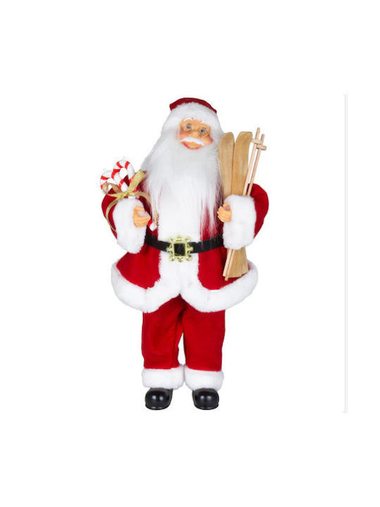 Dekorativer Weihnachtsmann mit Musik Rot