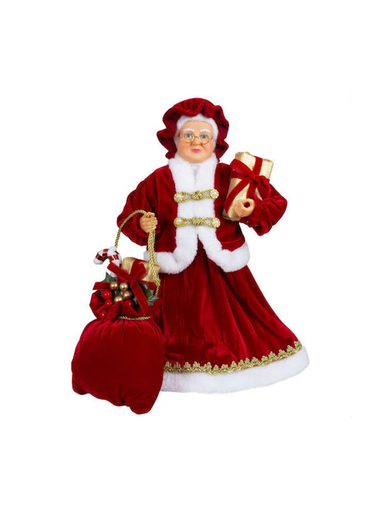 Dekorativer Weihnachtsmann mit Musik Rot