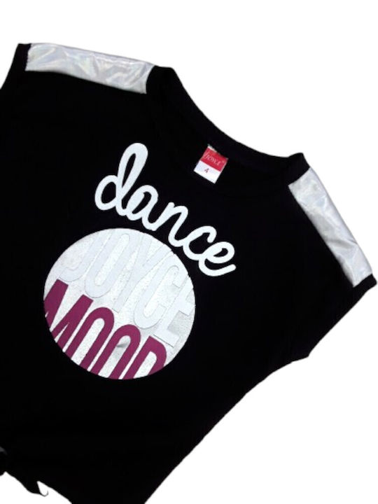 Joyce Παιδικό Σετ με Σορτς Black Dance 2τμχ