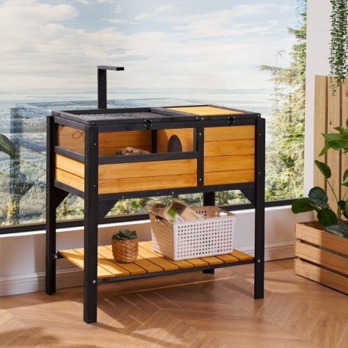 Vevor Wooden Tortoise House Indoor & Outdoor Space Lizards Snakes Mzwgxmzdgjjd4r4vjv0