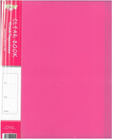 Groovy Clipboard Flexible with 30 plastic sleeves Slides for Paper A4 Neon (Μiscellaneous Designs/Colors) 1pcs
