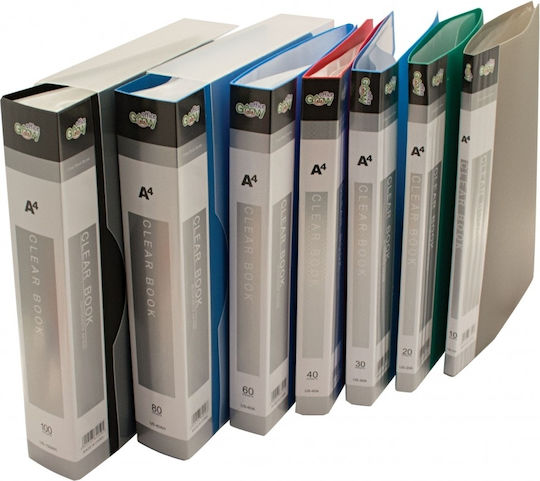 Groovy Clipboard Flexible with 30 plastic sleeves Slides for Paper A4 (Μiscellaneous colours) 1pcs