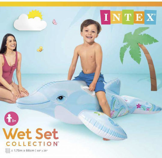 Intex Kids' Inflatable Ride On for Sea with Handles Various Colors 175x66cm