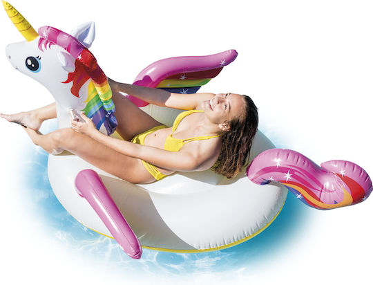 Intex Kid's Inflatable Ride On Sea Unicorn with Handles White 201x140cm