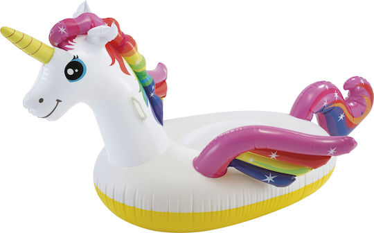 Intex Kid's Inflatable Ride On Sea Unicorn with Handles White 201x140cm