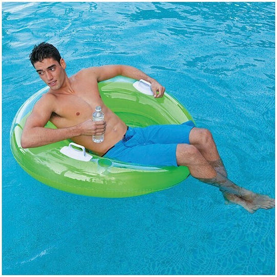 Intex Sit'n Lounge Φουσκωτή Σαμπρέλα Θαλάσσης με Χειρολαβές Τιρκουάζ 119x119cm