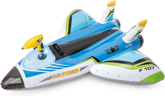 Intex Water Gun Plane Kid's Inflatable Ride On with Handles Red 117x117cm