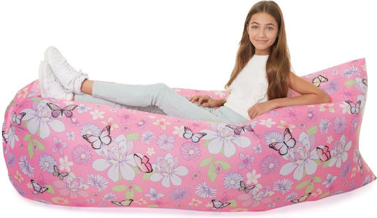 Make It Real Butterfly Lounge Inflatable Φουσκωτό Lazy Bag Ροζ