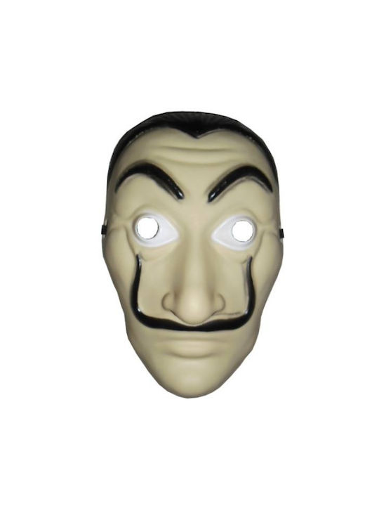 Carnaval Mască Față Dalí - Mustăcioasă Plastică Albă (Culori diverse)
