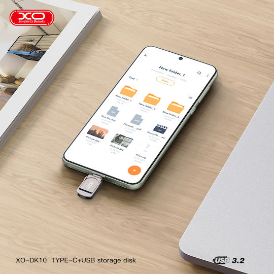 XO DK10 64GB USB 2.0 Stick mit Verbindung USB-C & USB-A
