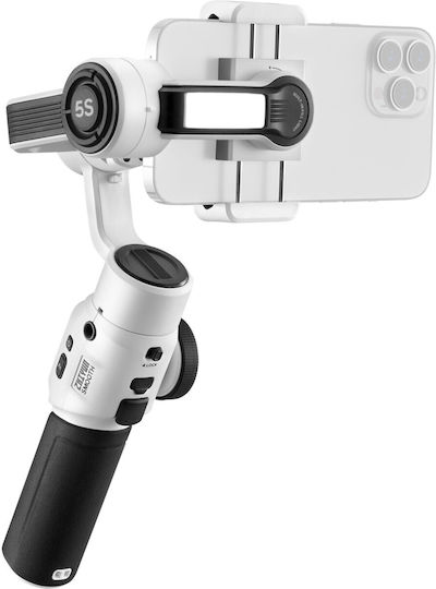 Zhiyun Smooth 5S Pro Phone Gimbal with 3 Axis Stabilization and 24 Operating Hours White